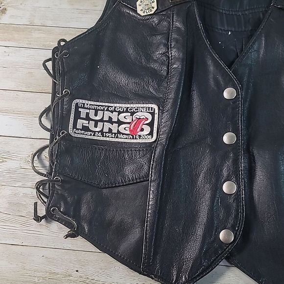 REAL Women's Biker Vest Cut with Patches & Pins from Wild Fire HOG Villa Park IL - Picture 7 of 16